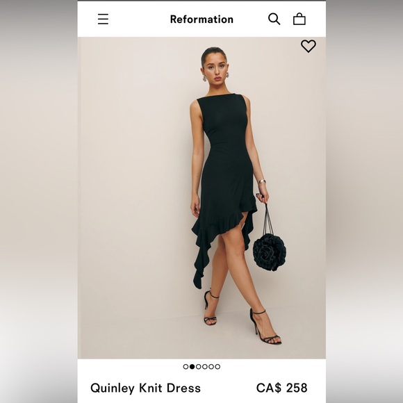 Reformation Dresses & Skirts - Quinley Knit Dress - Black - Size S
